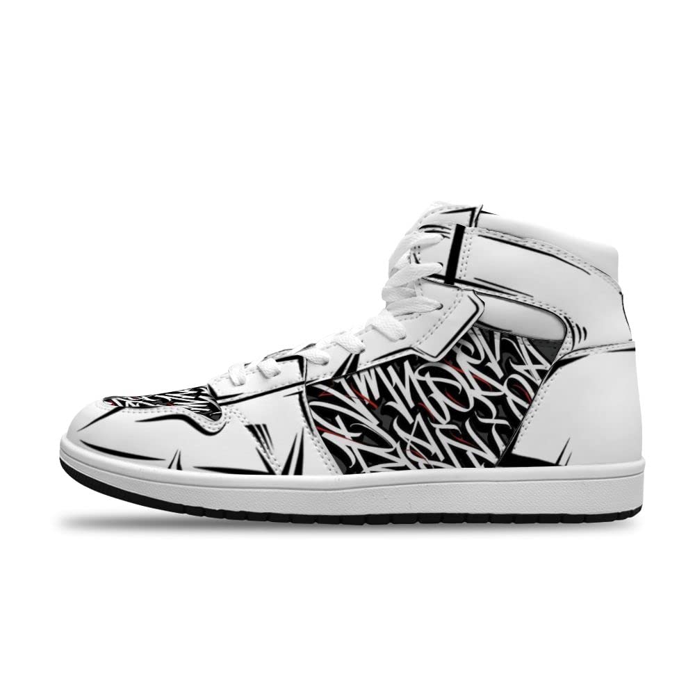 Custom Graffiti Streetwear Sneakers - Men's & Women's Fashion Basketball Shoes with Cool Anime Designs | Perfect for Urban Fashion, Street Basketball & Casual Wear