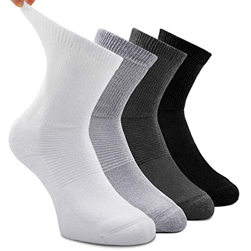 4 Pairs Black/White/Dark Gray/Light Gray