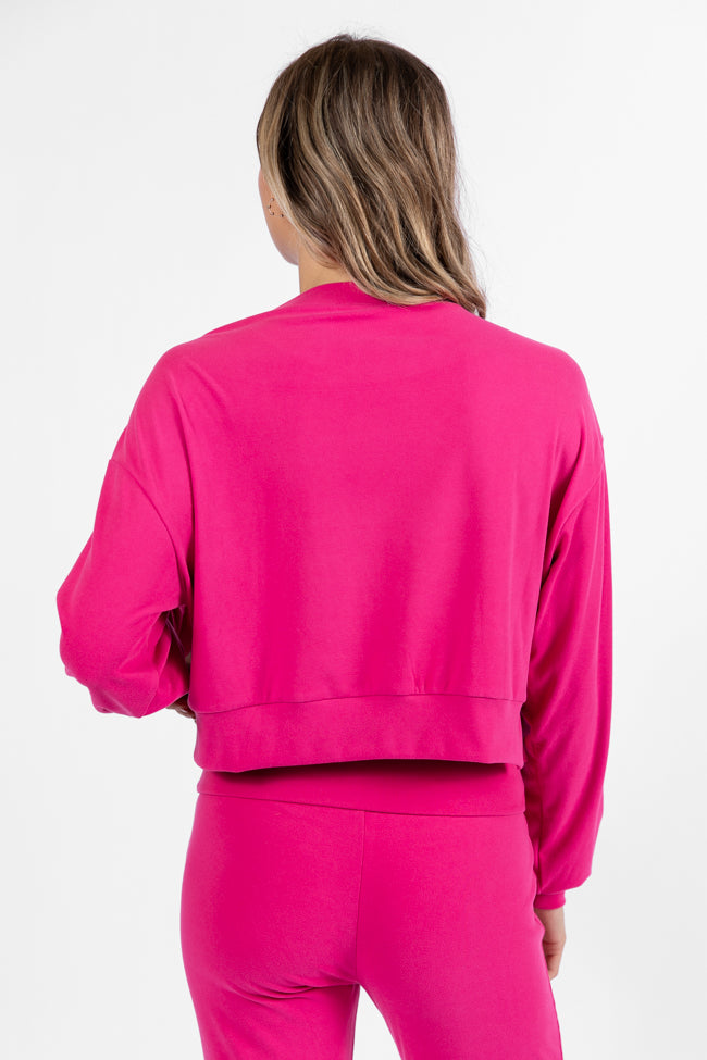 Pink Super Soft Pullover Sweatshirt for Women | Cozy & Comfortable Loungewear | Perfect for Casual Wear, Yoga & Relaxing at Home