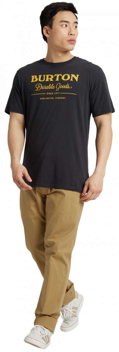 Burton Durable Men's Short Sleeve T-Shirt 2023 - Comfortable Casual Tee for Outdoor Activities, Travel & Everyday Wear