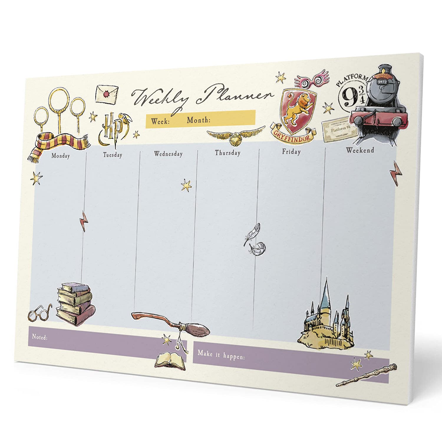 Erik Official A4 Harry Potter Desk Pad with Daily Weekly Monthly Calendar - Perfect for Office, School, and Home Organization