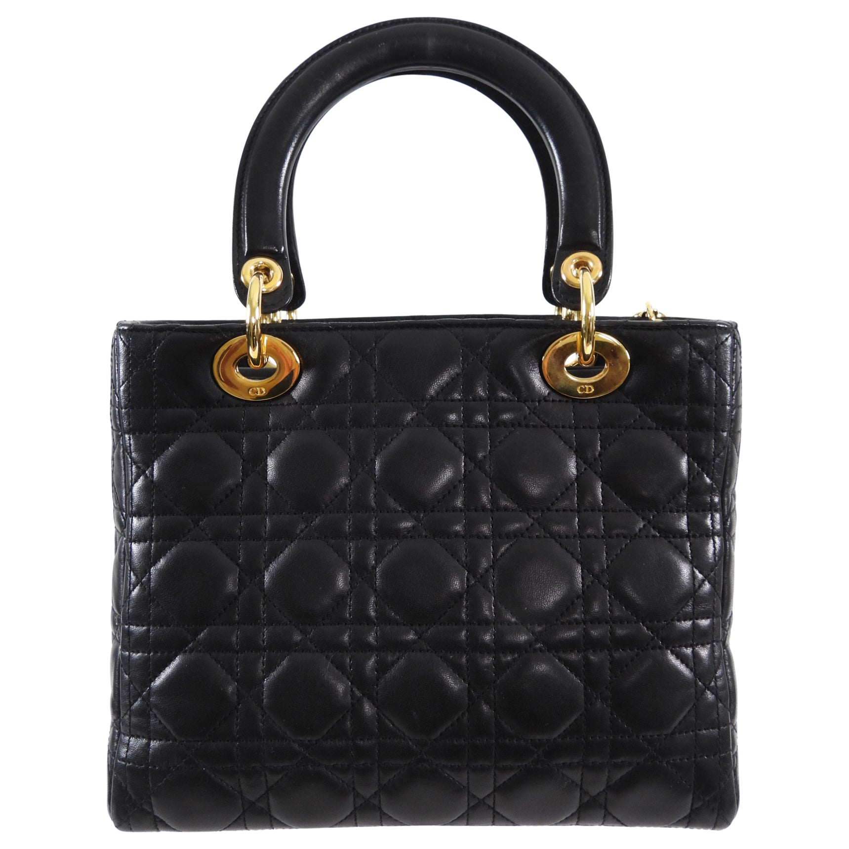 Dior Lady Dior Black Lambskin Cannage Handbag | Luxury Designer Shoulder Bag for Women | Perfect for Parties, Weddings & Evening Events