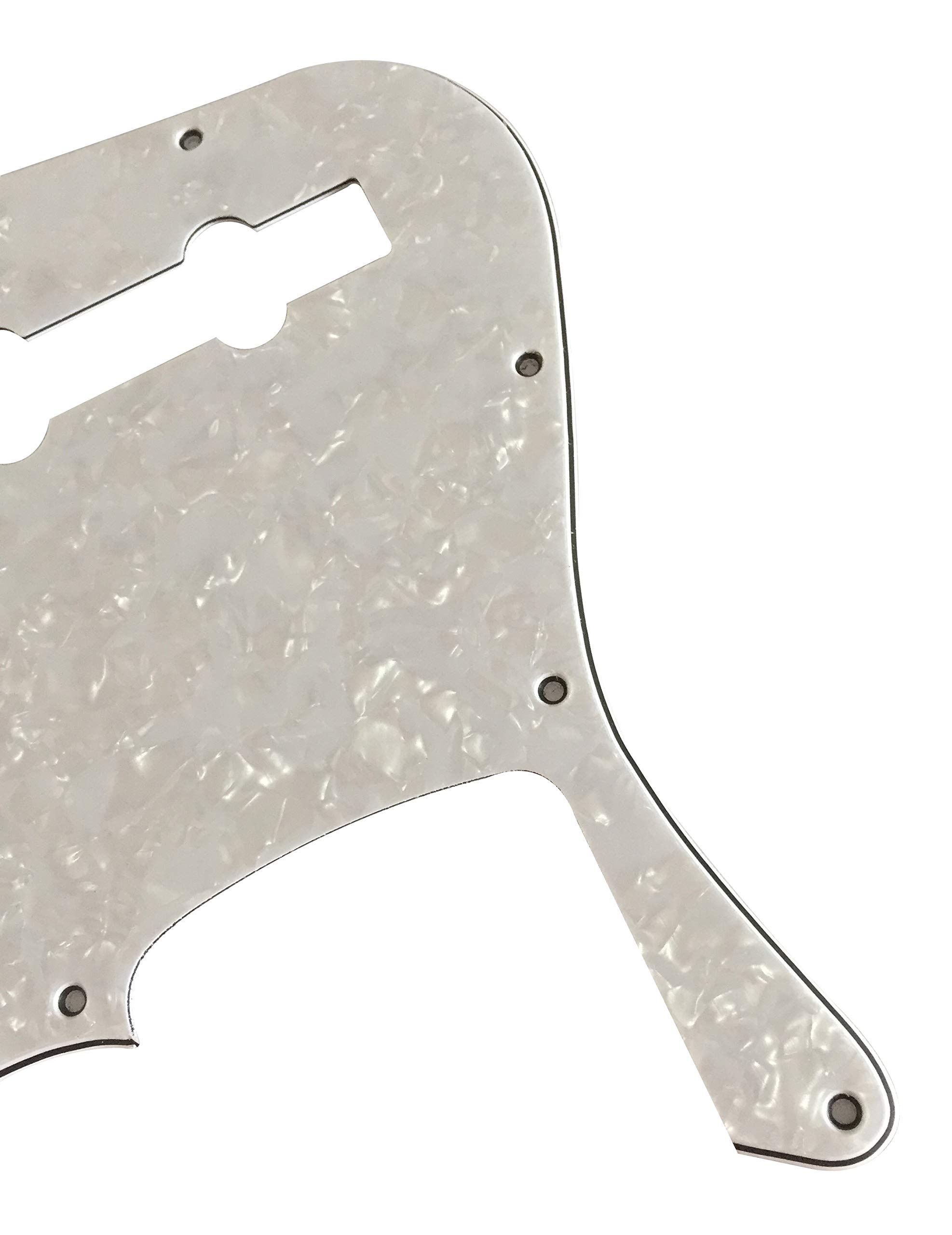 Fender Jazz Bass Guitar 5-String Pickguard - 4-Ply White Pearl Replacement Part for Enhanced Sound & Style | Perfect for Upgrades, Repairs & Custom Builds