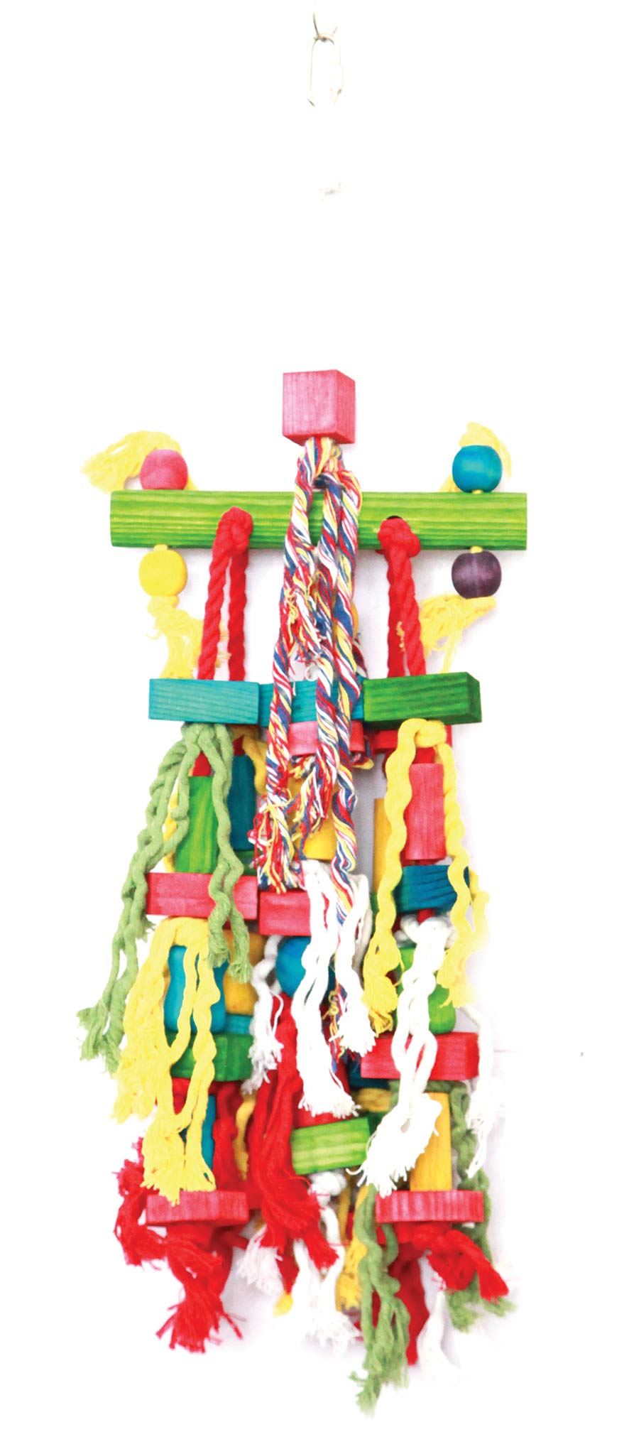 Colorful Mish Mash Parrot Toy - Interactive Bird House for Parakeets, Cockatiels & Conures - Perfect for Cage Enrichment & Playtime Fun