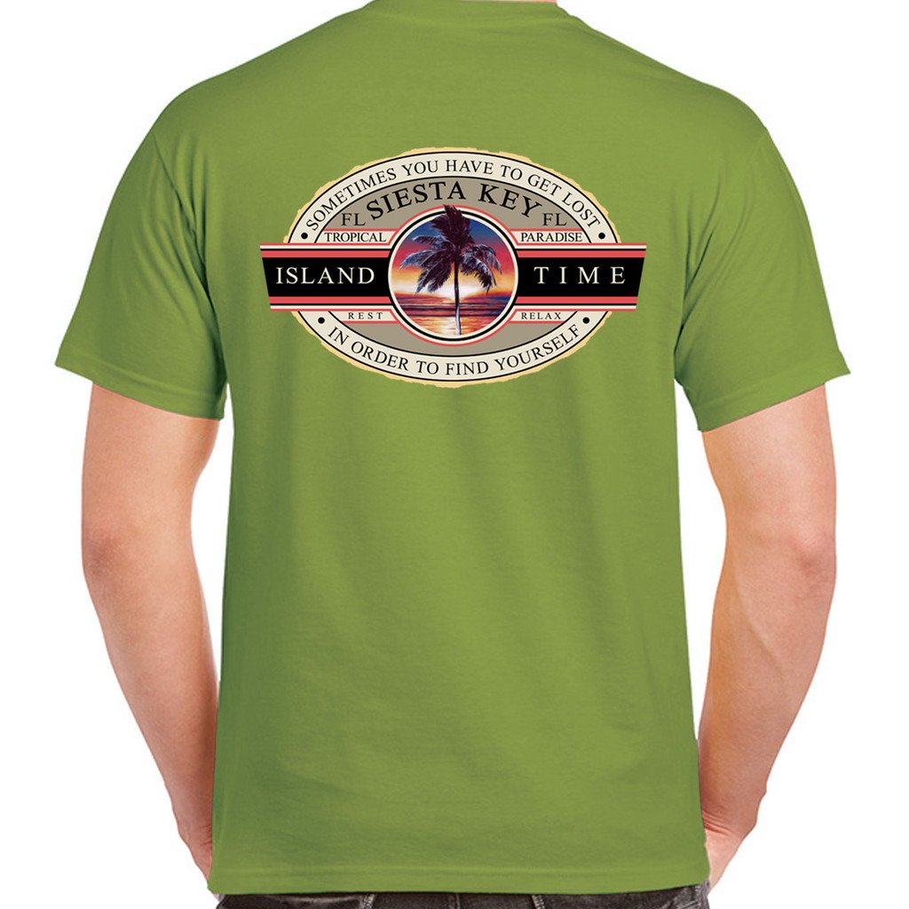 Siesta Key Florida Island Time T-Shirt - Comfortable Cotton Tee for Beach Vacation & Tropical Getaways