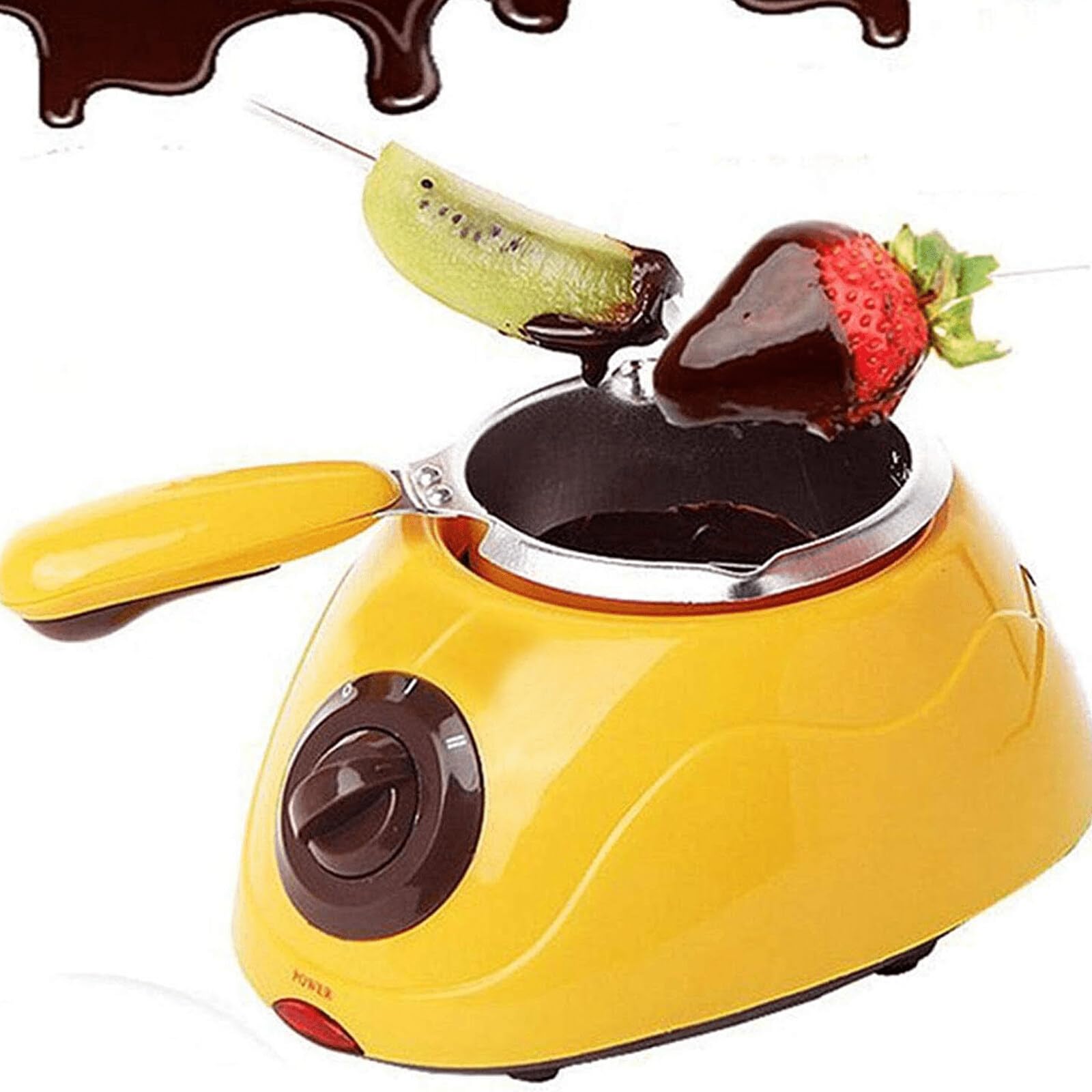 Mini Electric Chocolate Melting Pot 8.45oz - 2-Temperature Fondue Warmer for Chocolate & Cheese - Perfect for Home Parties, Valentine's Day & Dessert Making