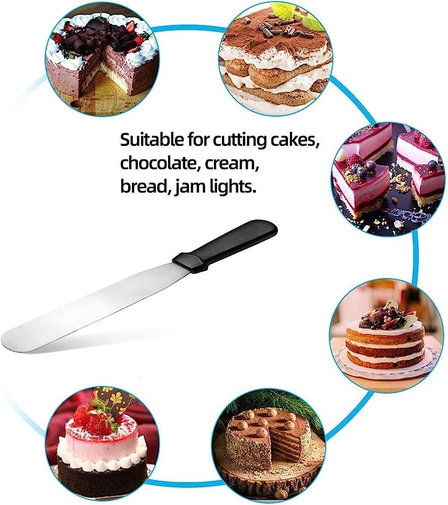 8 Inch Stainless Steel Cake Palette Knife - Professional Straight Icing Spatula for Baking, Cake Decorating & Pastry Making | Perfect for Home Bakers & Professional Chefs