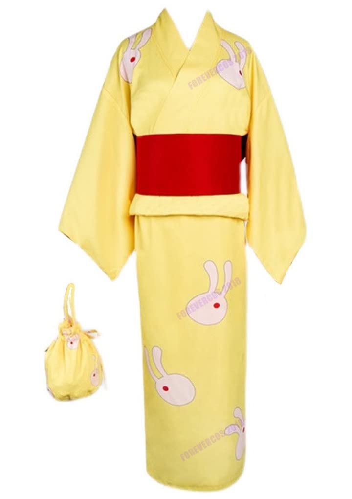 Anime Silver Soul Kagura Cosplay Costume Kimono Suit - Full Set for Halloween, Cosplay Events & Anime Conventions