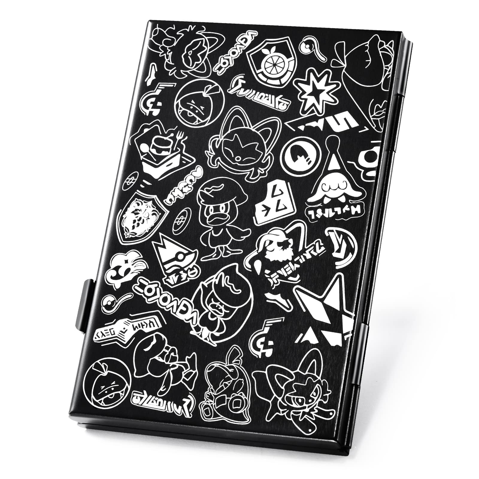 Premium Metal Switch Game Holder - Nintendo Switch Game Card Case with 6 Storage Slots | Durable Black Cartridge Organizer for Travel & Home Gaming | Compatible with All Switch Game Cards