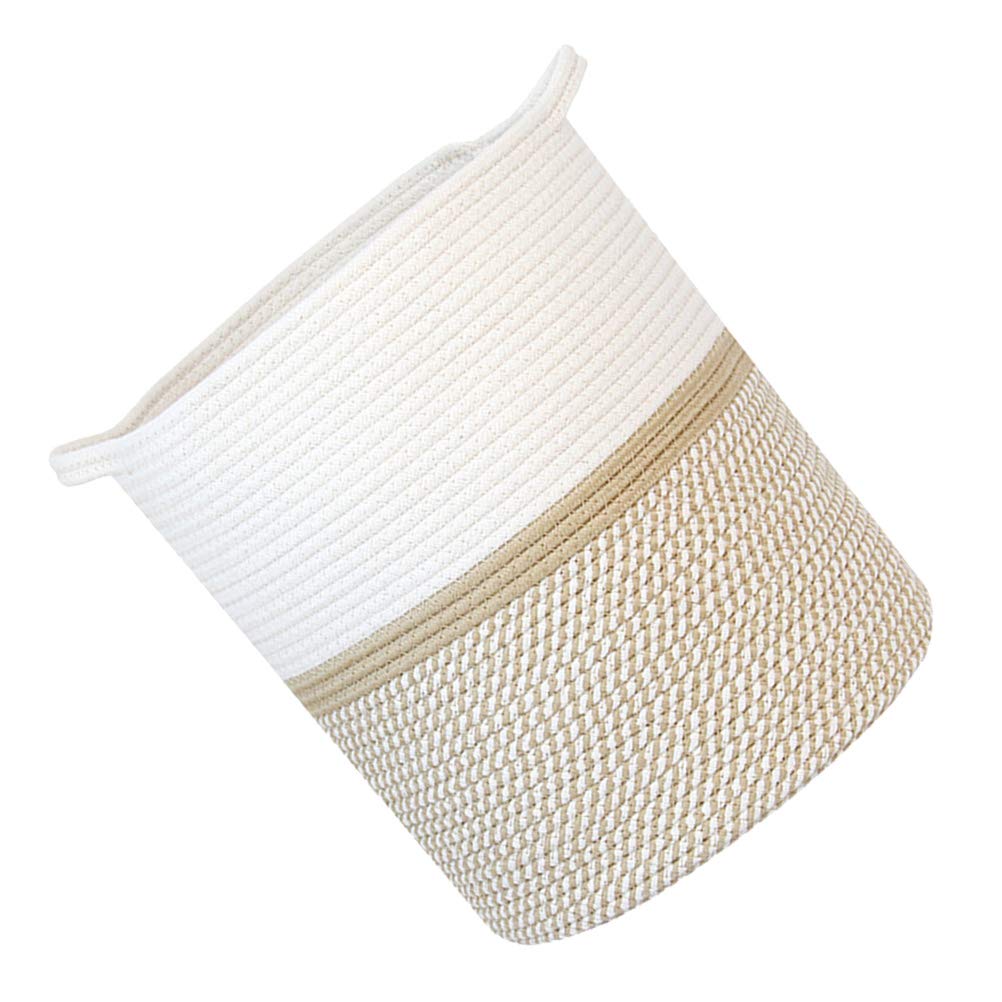 Extra Large Cotton Woven Storage Basket - Foldable Hamper for Blankets, Toys & Organizing | White Rope Bin for Kids, Pets & Home Organization | Perfect for Nursery, Playroom & Laundry Room Storage