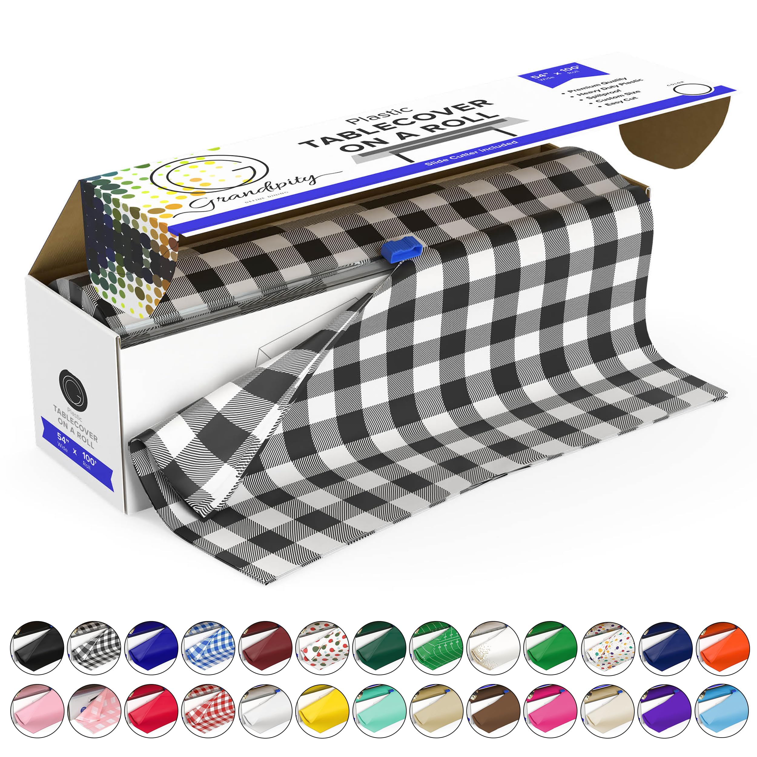 Grandipity Disposable Plastic Tablecloth Roll - 54