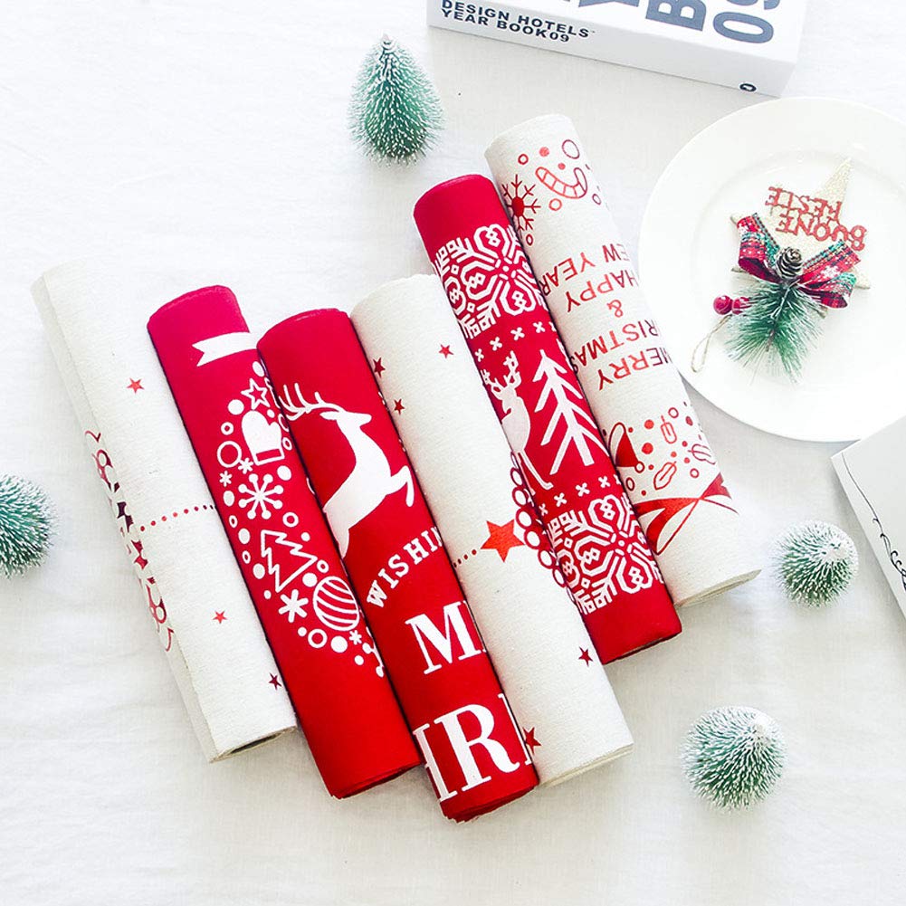 Festive Christmas Table Runner - Holiday Home Decor with White Elk Design for Dining Table, Party, and Seasonal Celebrations | Perfect for Christmas Dinner, Festive Gatherings, and Winter Home Decor