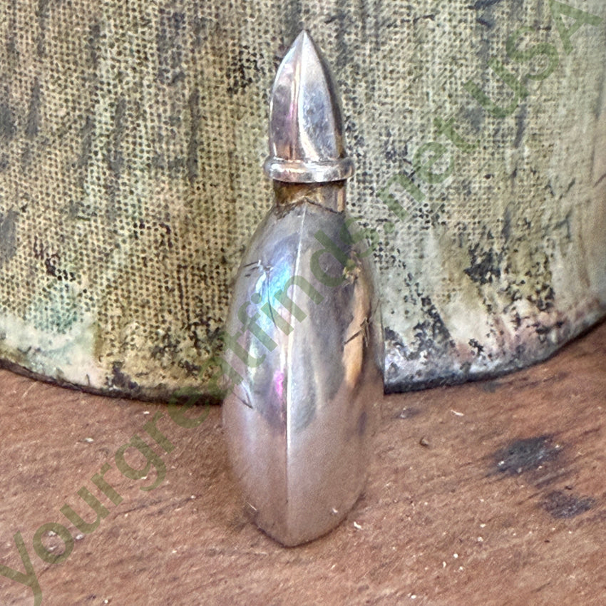 Vintage 950 Sterling Silver Hand-Etched Mini Perfume Bottle - Elegant Jewelry Gift for Women, Perfect for Travel & Special Occasions