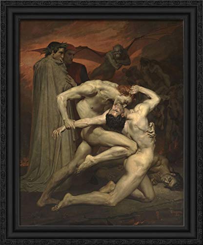 Canvas Art in a Black Ornate Wood Frame
