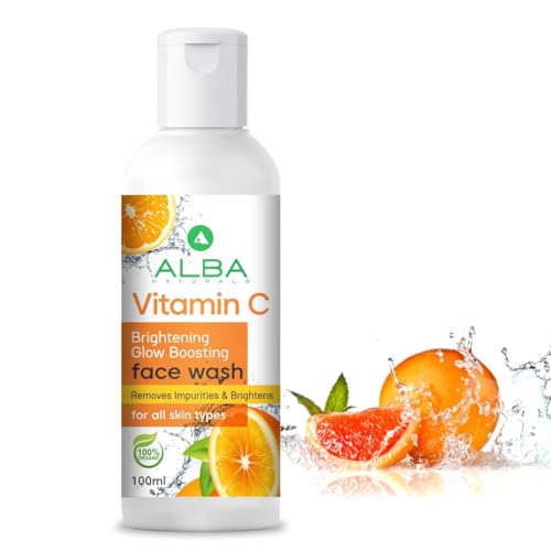 Alba Botanica Vitamin C Facial Cleanser for Glowing Skin - 100ml | Gentle Face Wash for Men & Women | Deep Cleansing, Removes Impurities | Suitable for All Skin Types | Morning & Night Skincare Routine