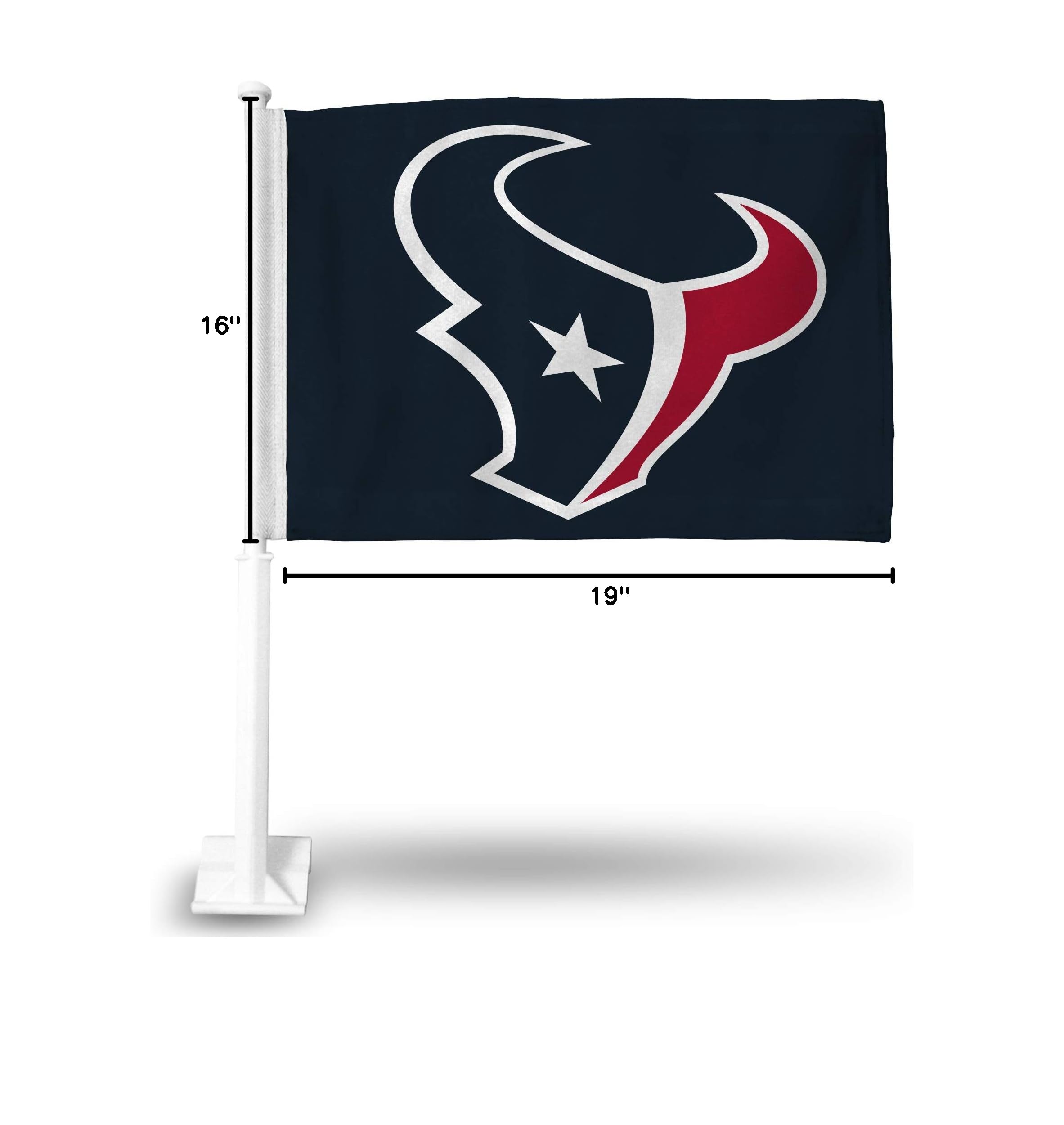 NFL Car Flag Double Sided - Premium Rico Industries Team Logo Car Accessory for Game Day & Tailgating - Show Your Team Spirit While Driving