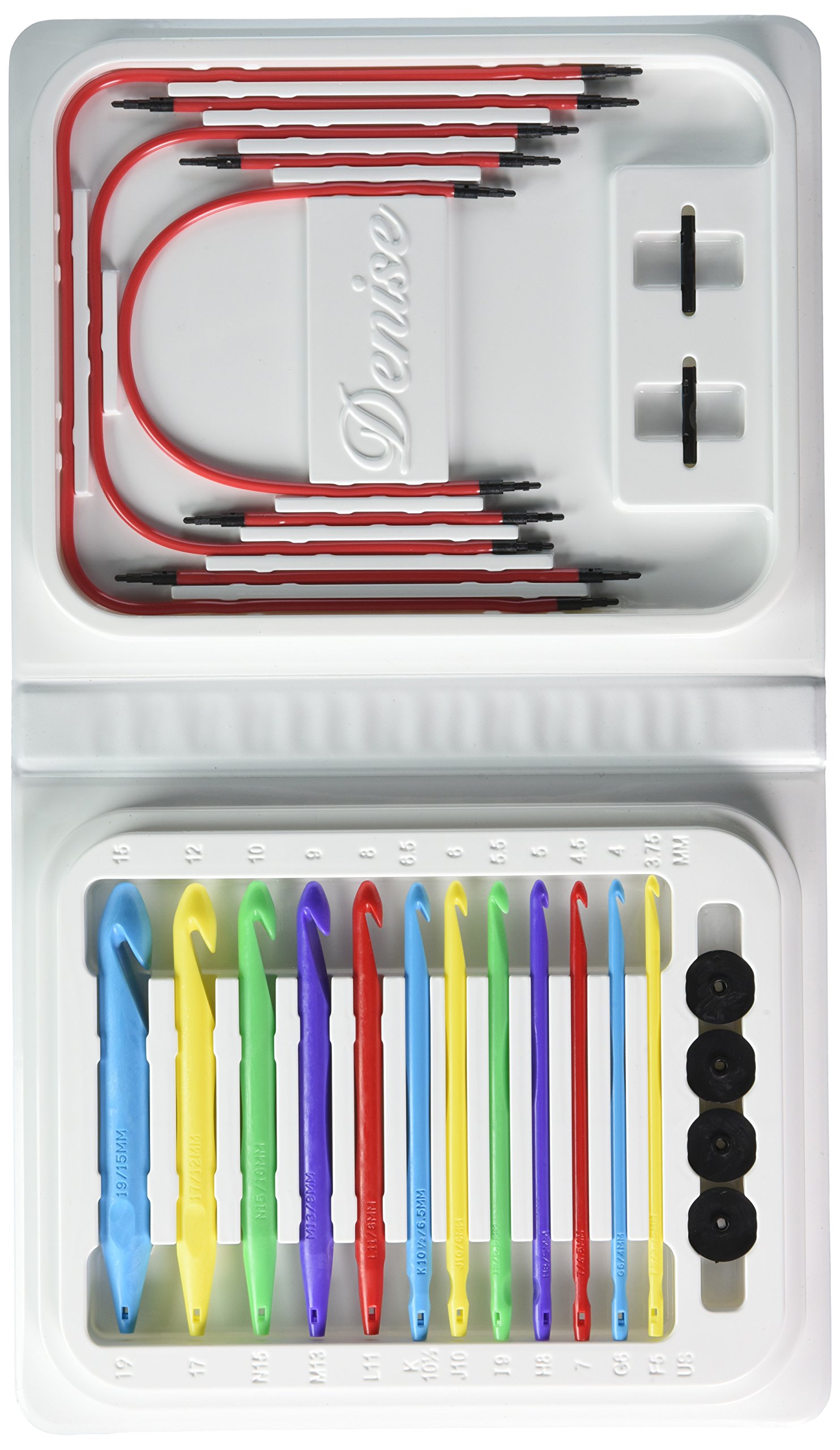 Denise Interchangeable Crochet Hook Set - 14 Sizes Ergonomic Crochet Hooks with Storage Case for Knitting, Crocheting, DIY Crafts - Perfect for Beginners and Professional Yarn Artists
