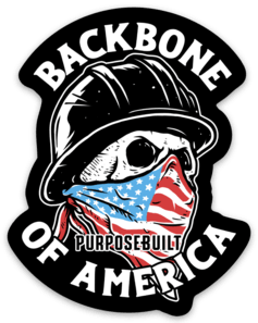 Backbone of America Sticker 2.36 Inch - Patriotic Decal for Laptops, Cars & Water Bottles - Perfect for 4th of July & Veterans Day Decorations