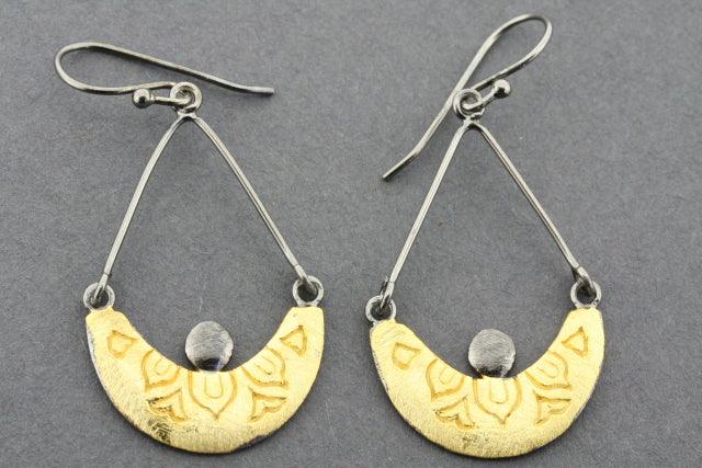 Julilla Gold Plated Earrings for Women - Elegant Dangle Hoop Earrings for Party, Wedding & Everyday Wear