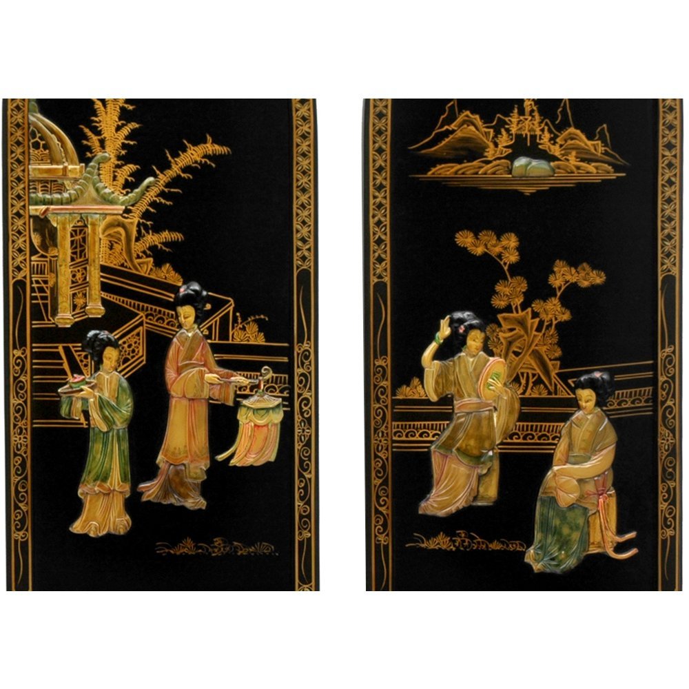 Handcrafted Red Lantern Soapstone Wall Plaques for Women - Traditional Chinese Art Decor for Home, Office & Feng Shui