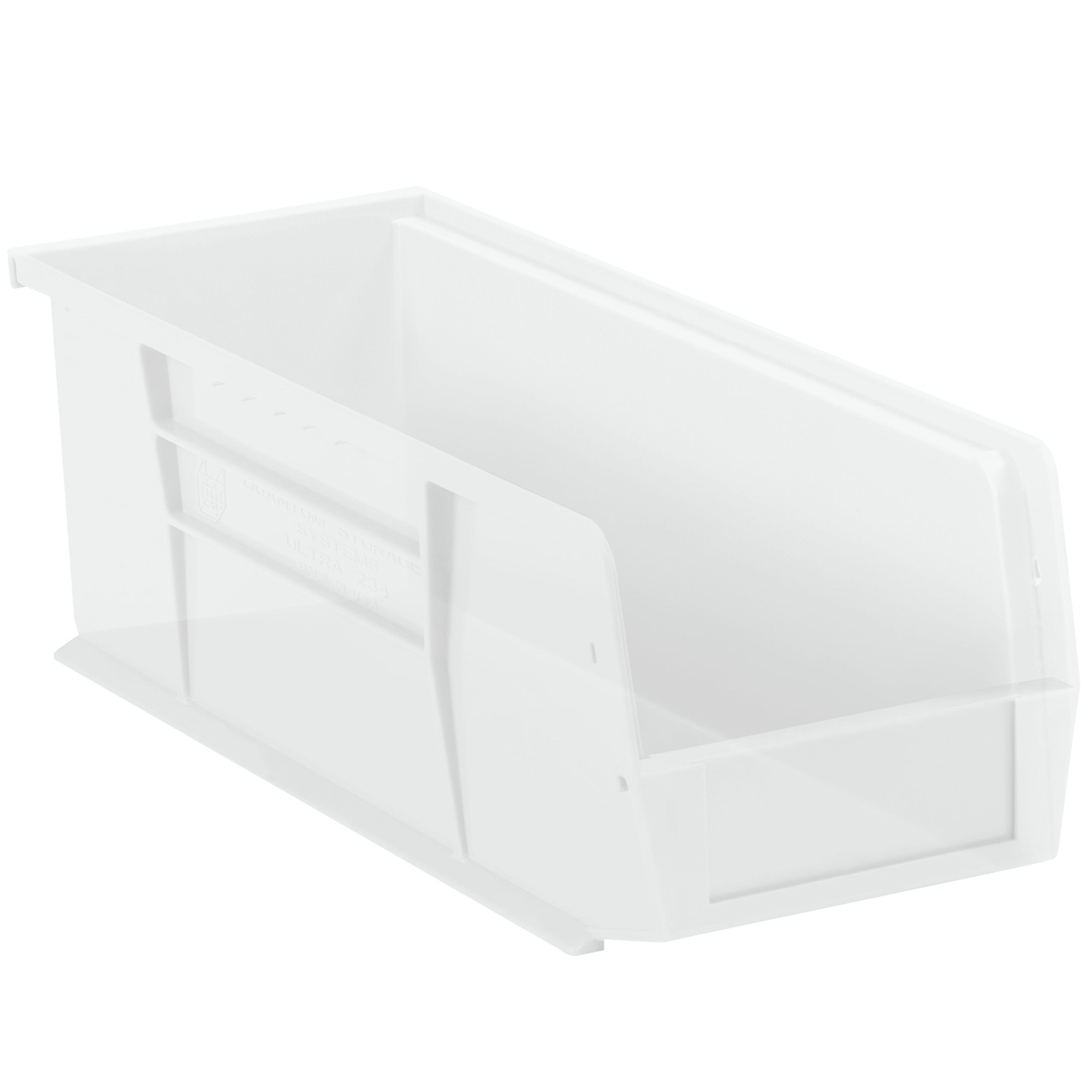 Aviditi 12-Pack Clear Plastic Stackable Storage Bins with Hanging Hooks, 14.75