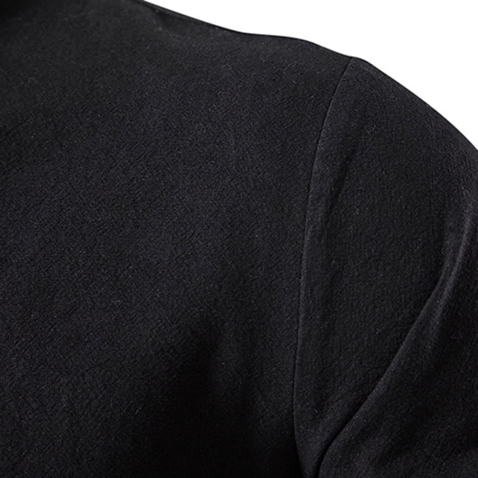 Premium Men's Dress Shirts - Solid Color Stand Collar Long Sleeve Loose Fit Elegant Blouse Top | Formal Office Wear & Business Casual Outfits