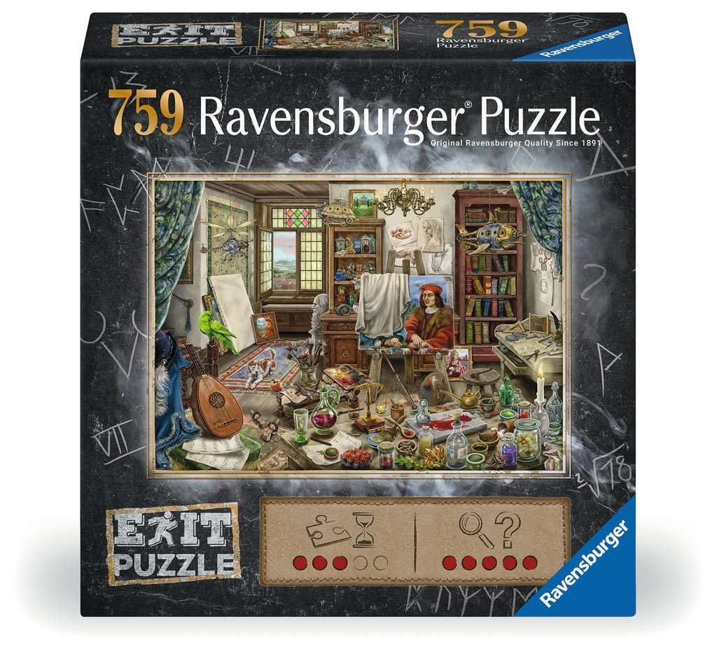 RAVENSBURGER Exit Puzzle 16782 - The Artist Studio 759 Piece Jigsaw Puzzle for Adults | Multicolor Art Challenge | Perfect for Family Game Night & Creative Relaxation