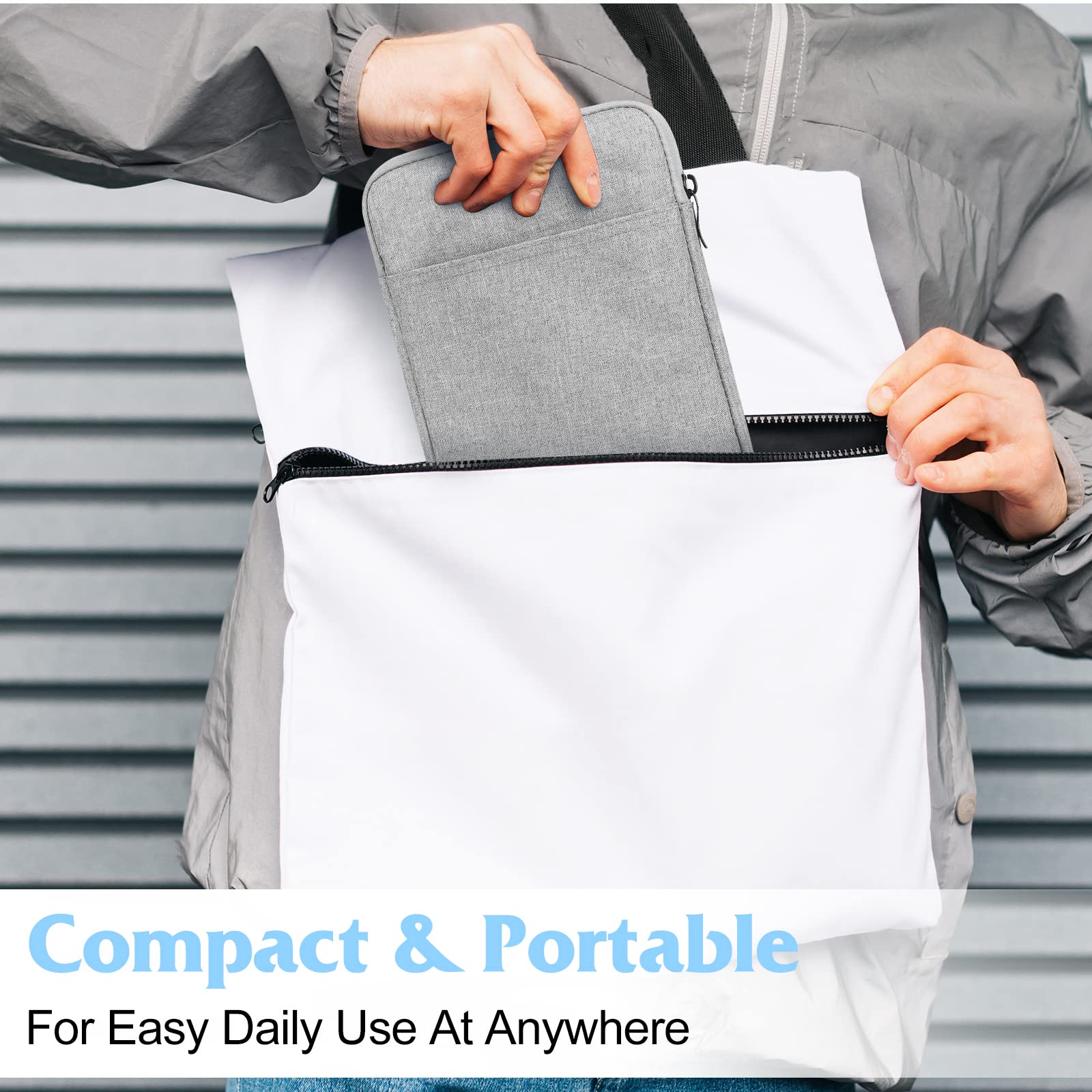 UrbanX 8 Inch Tablet Case for Huawei MediaPad M2 8.0 - Lightweight Protective Sleeve with Dual Pockets | Perfect for Travel, Work & School | Compatible with Laptops & Accessories