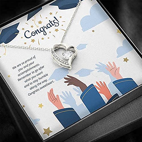 2021 Graduation Necklace Gift for Women - Personalized Jewelry for College Grad, Daughter, Granddaughter, Niece, Sister & Best Friend - Perfect Birthday, Christmas & Anniversary Present - Elegant Keepsake for Graduation Ceremony & Special Occasions