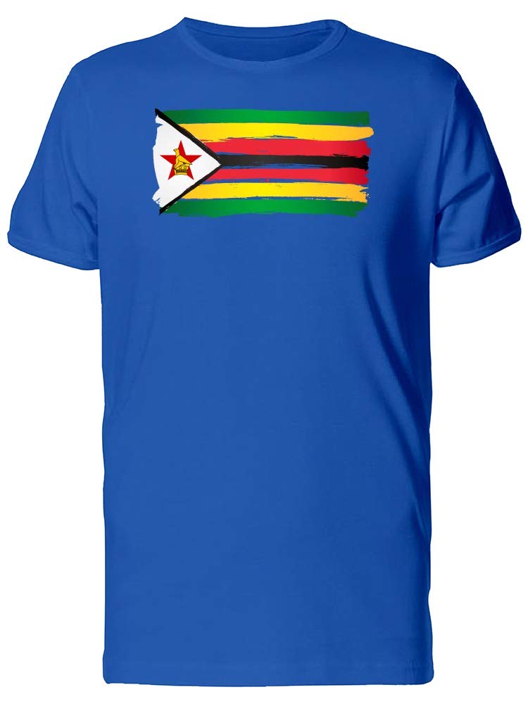 Smartprints Zimbabwe Flag T-Shirt for Men - Patriotic & Stylish Cotton Tee for Casual Wear, Sports & National Pride