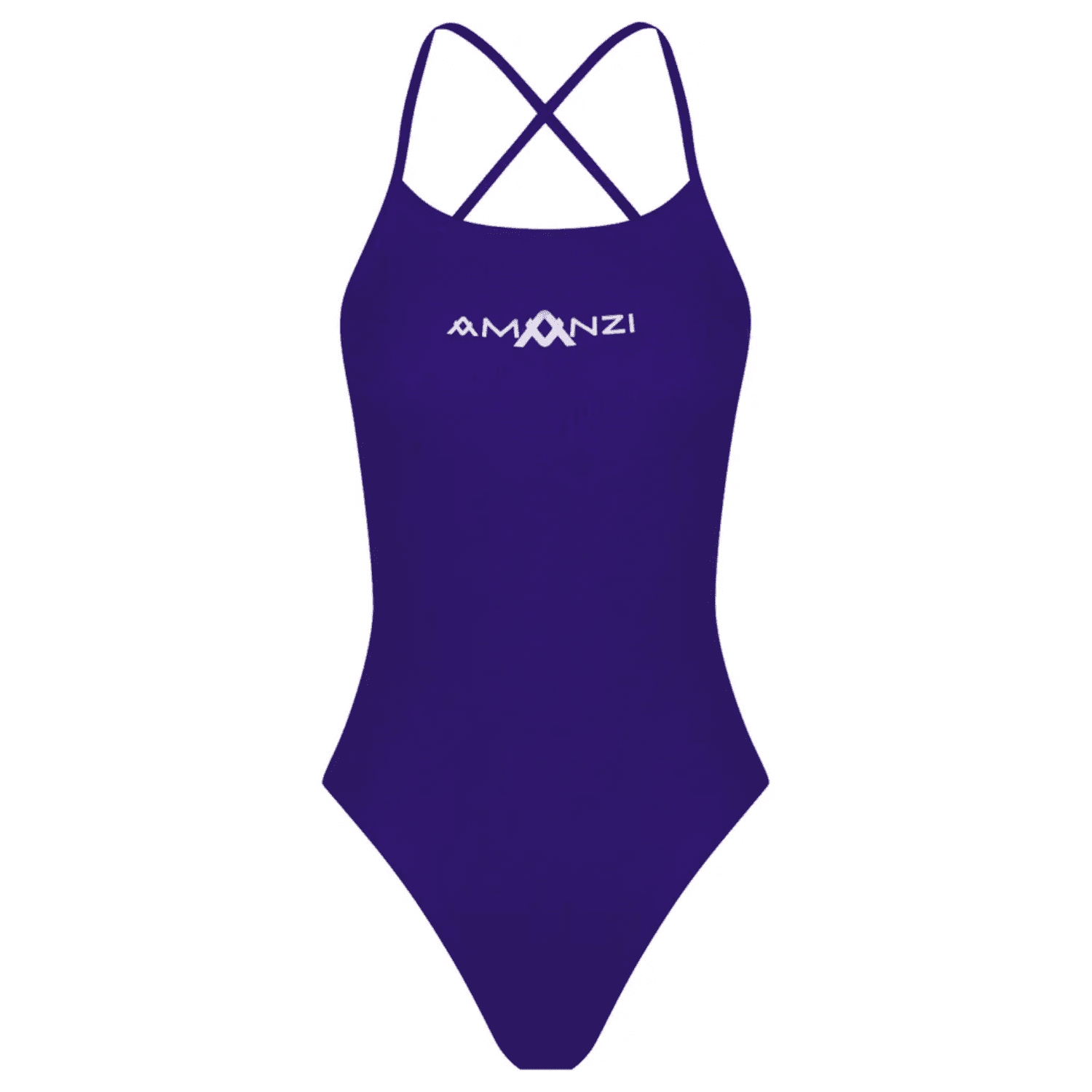 AMANZI Girls Tie Back Swimsuit - Blueberry One Piece Bathing Suit for Kids | Beach, Pool & Summer Water Activities