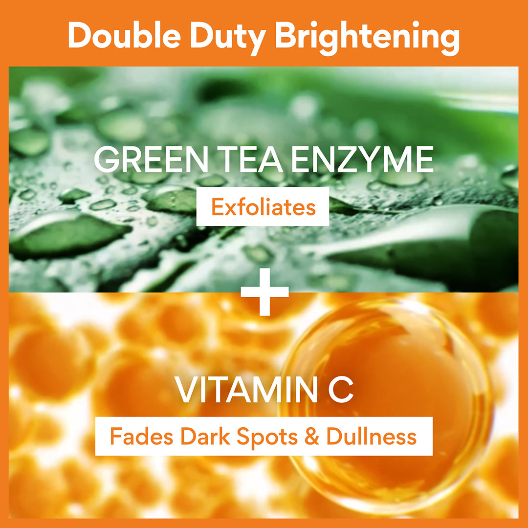 Best Green Tea Enzyme Vitamin C Brightening Serum for Glowing Skin - Anti-Aging & Dark Spot Treatment - Perfect for Morning & Night Skincare Routine