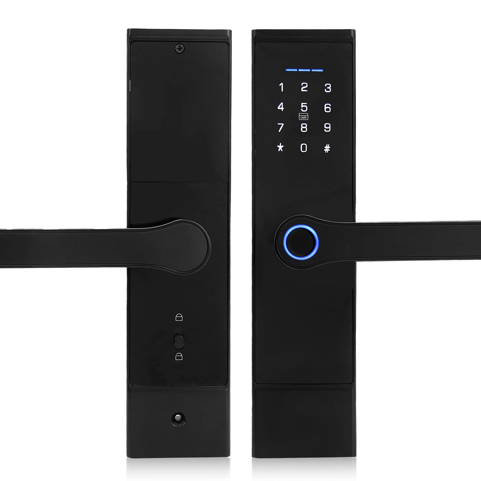 Smart Biometric Fingerprint WiFi Keyless Entry Door Lock - Secure Anti-Theft Door Handle with App, Mechanical Key & IC Card Unlock for Home, Office & Apartment | Ideal for Modern Smart Homes & Vacation Rentals
