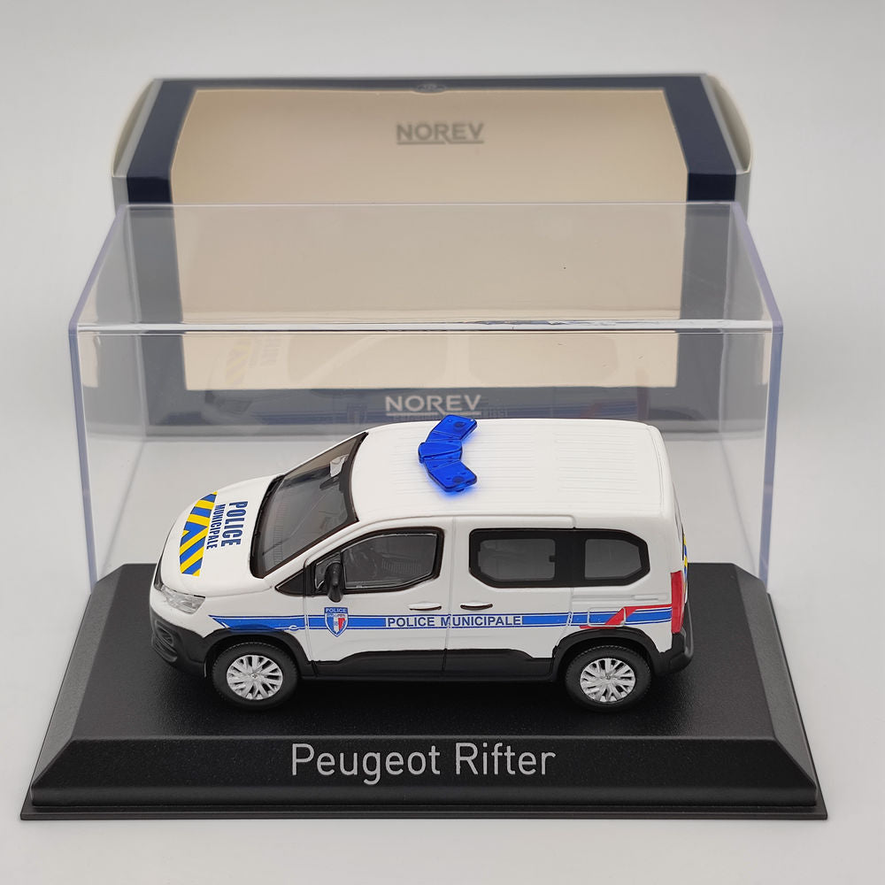 1/43 Scale Norev Peugeot Rifter Van Diecast Model Police Car - Collectible Toy Vehicle for Adults & Kids - Perfect for Christmas Gifts, Display Collections, and Police Car Enthusiasts