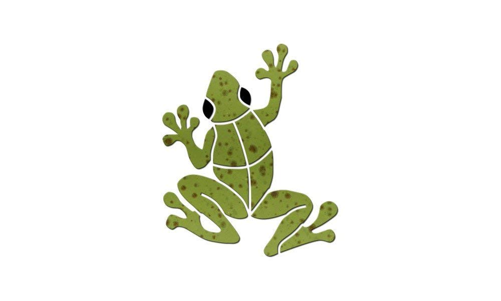 Small Frog Ceramic Swimming Pool Mosaic Tile - 6 Inch Olive Green Decorative Tile for Pools, Bathrooms & Outdoor Decor