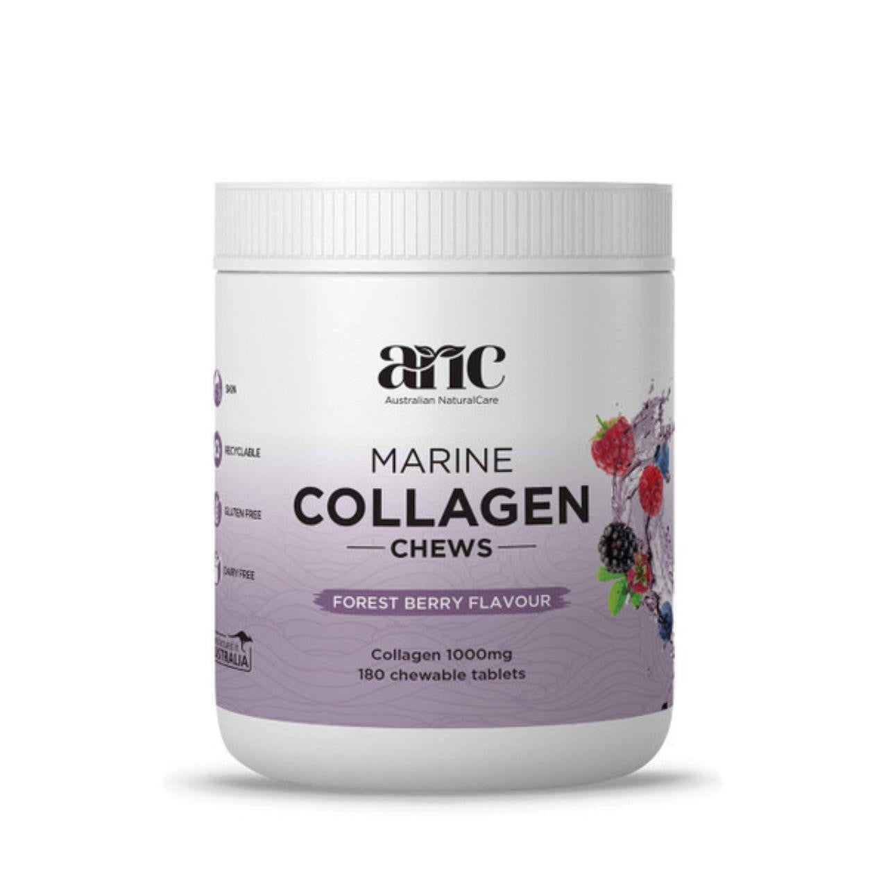 Australian Natural Care Collagen Chews - Berry Flavor | Supports Skin, Hair & Joint Health | Delicious Chewable Supplement for Beauty & Wellness