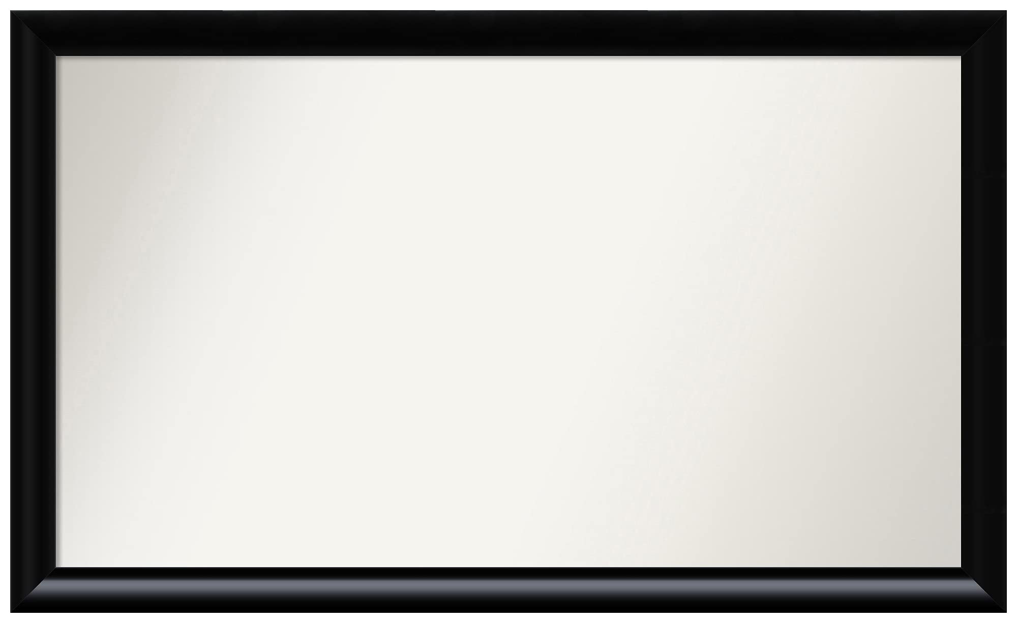 Amanti Art Non-Beveled Custom Wall Mirror 23x38 Inches - Steinway Black Scoop Frame - Bathroom & Living Room Decor - Various Sizes Available - Elegant Black Framed Mirror for Home & Office