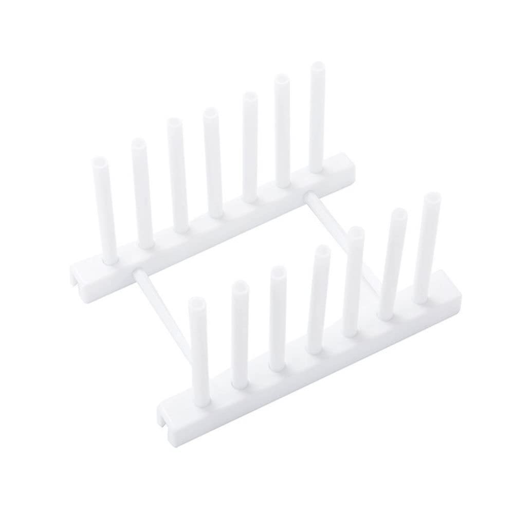 Kitchen Pot Lid Holder & Storage Rack - White Organizer for Cooking Spoon, Dish Rack & Pan Cover Stand - Perfect for Kitchen Countertop Organization & Space Saving
