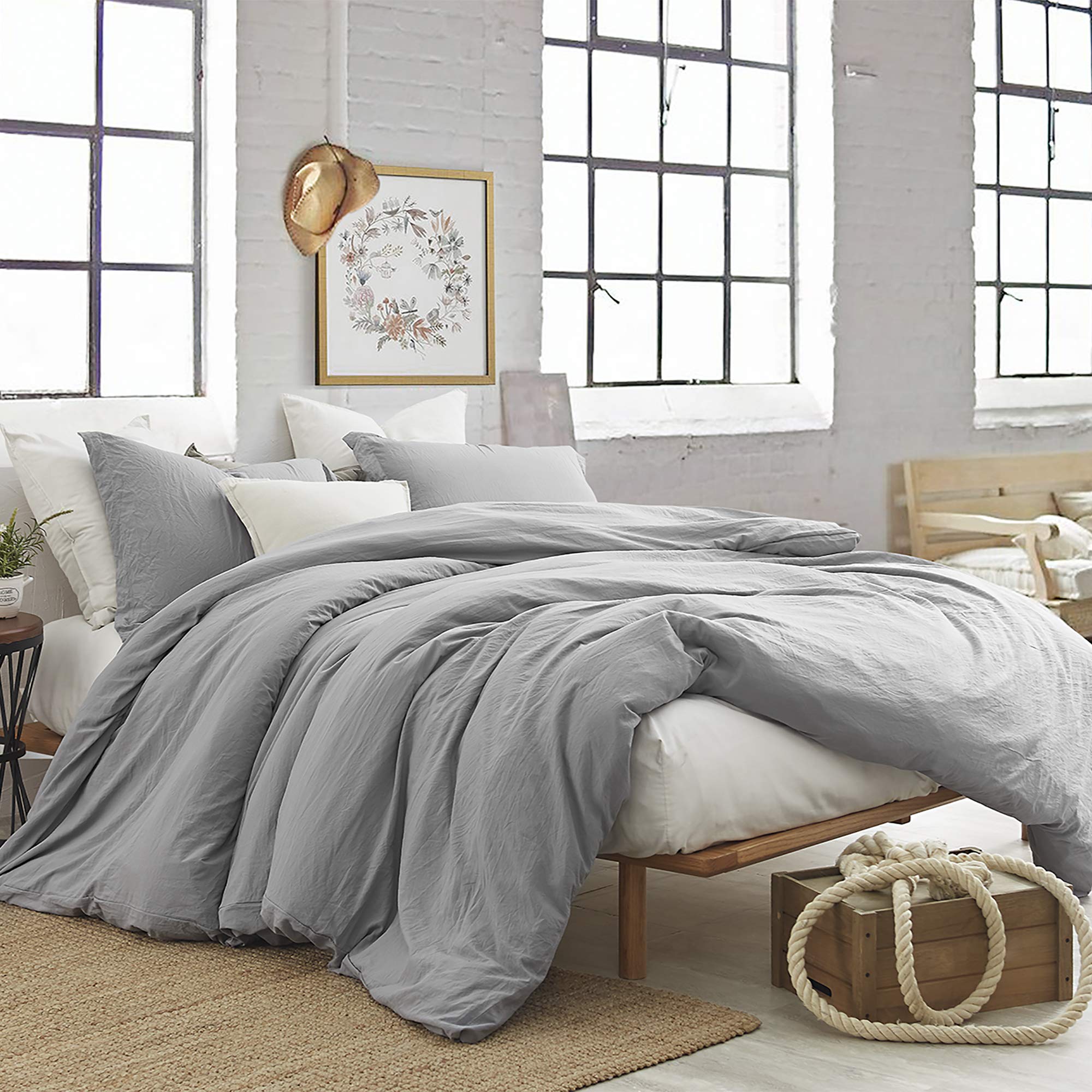 Byourbed Natural Loft Twin XL Comforter Set - Alloy Color, Soft & Breathable Bedding for College Dorm, Guest Room & Cozy Home Decor