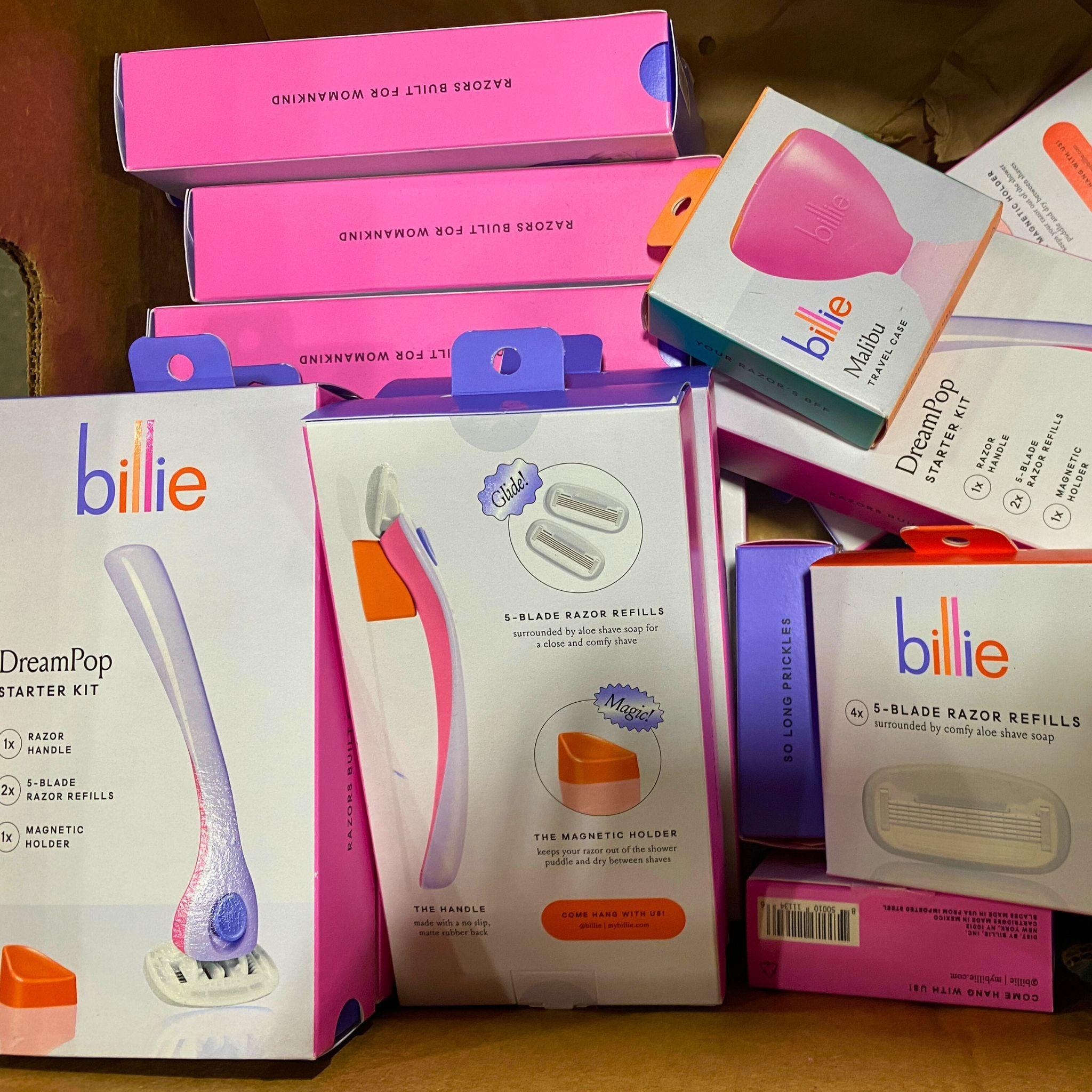 Billie Razor Refills, Starter Kits & Travel Cases - 23 Piece Variety Pack for Women | Smooth Shaving Essentials for Home & Travel