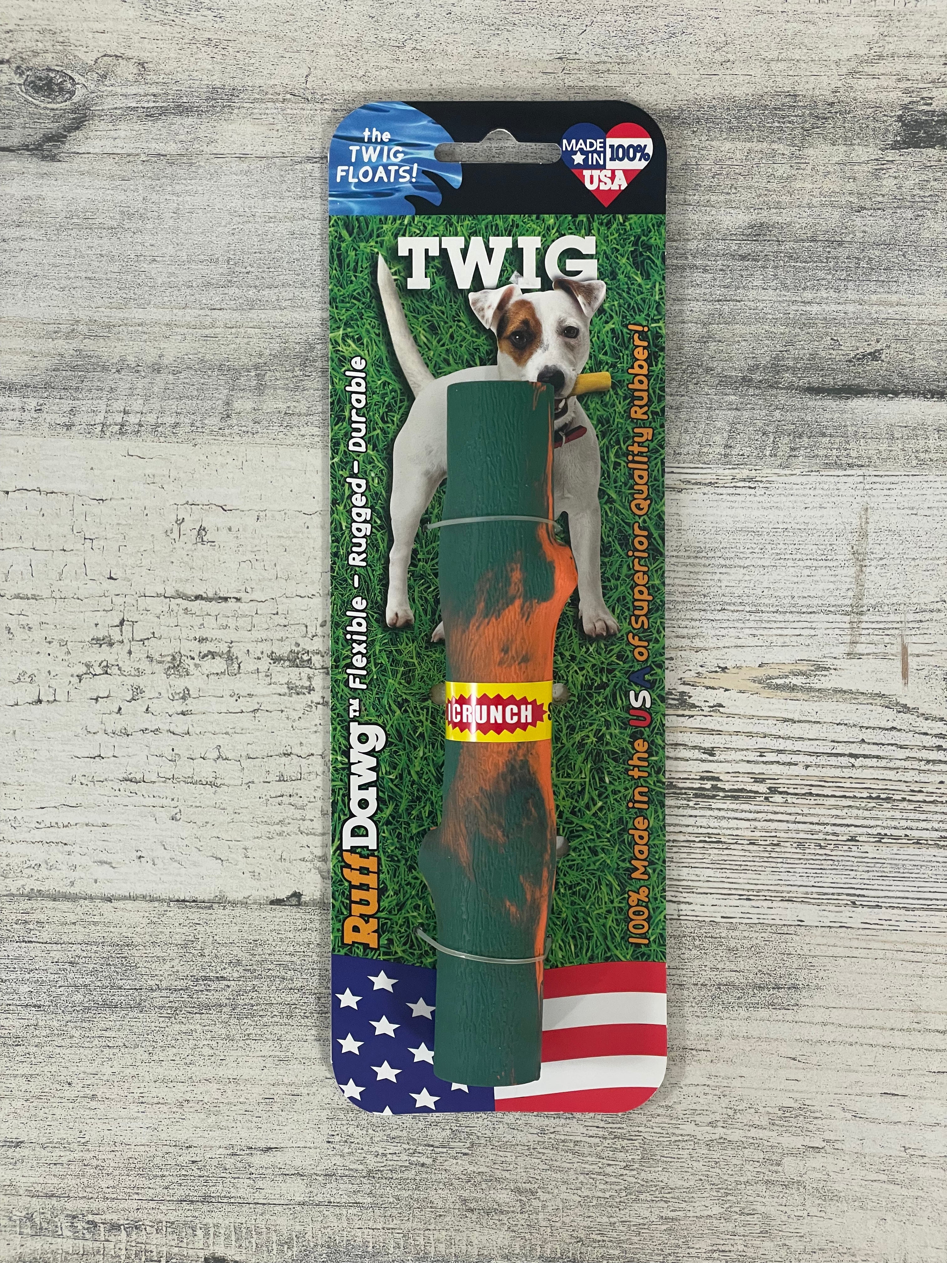 RuffDawg Twig Crunch - Natural Wooden Dog Chew Toy for Aggressive Chewers - Safe & Durable Puppy Teething Toy for Small & Large Dogs - Perfect for Indoor & Outdoor Playtime