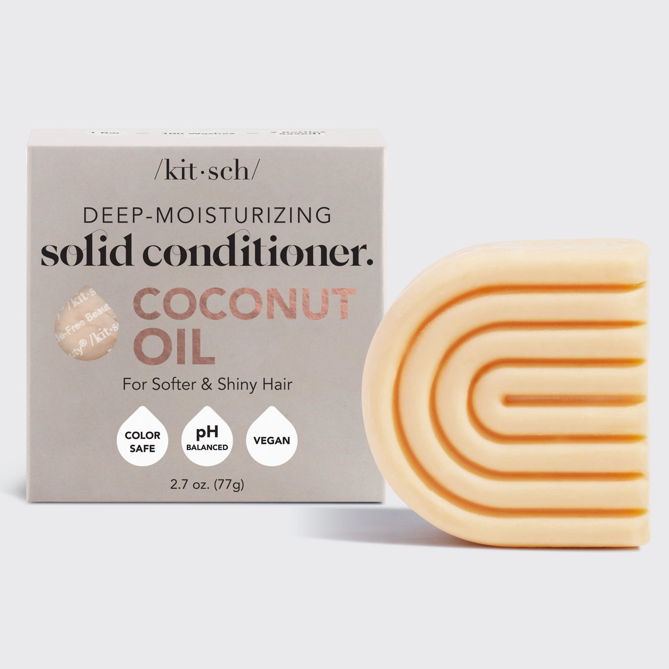 Organic Coconut Repair Conditioner Bar & Hair Mask for Dry, Damaged Hair - Deep Hydration & Nourishment for Frizzy, Brittle Hair - Perfect for Natural Hair Care & Travel-Friendly Use