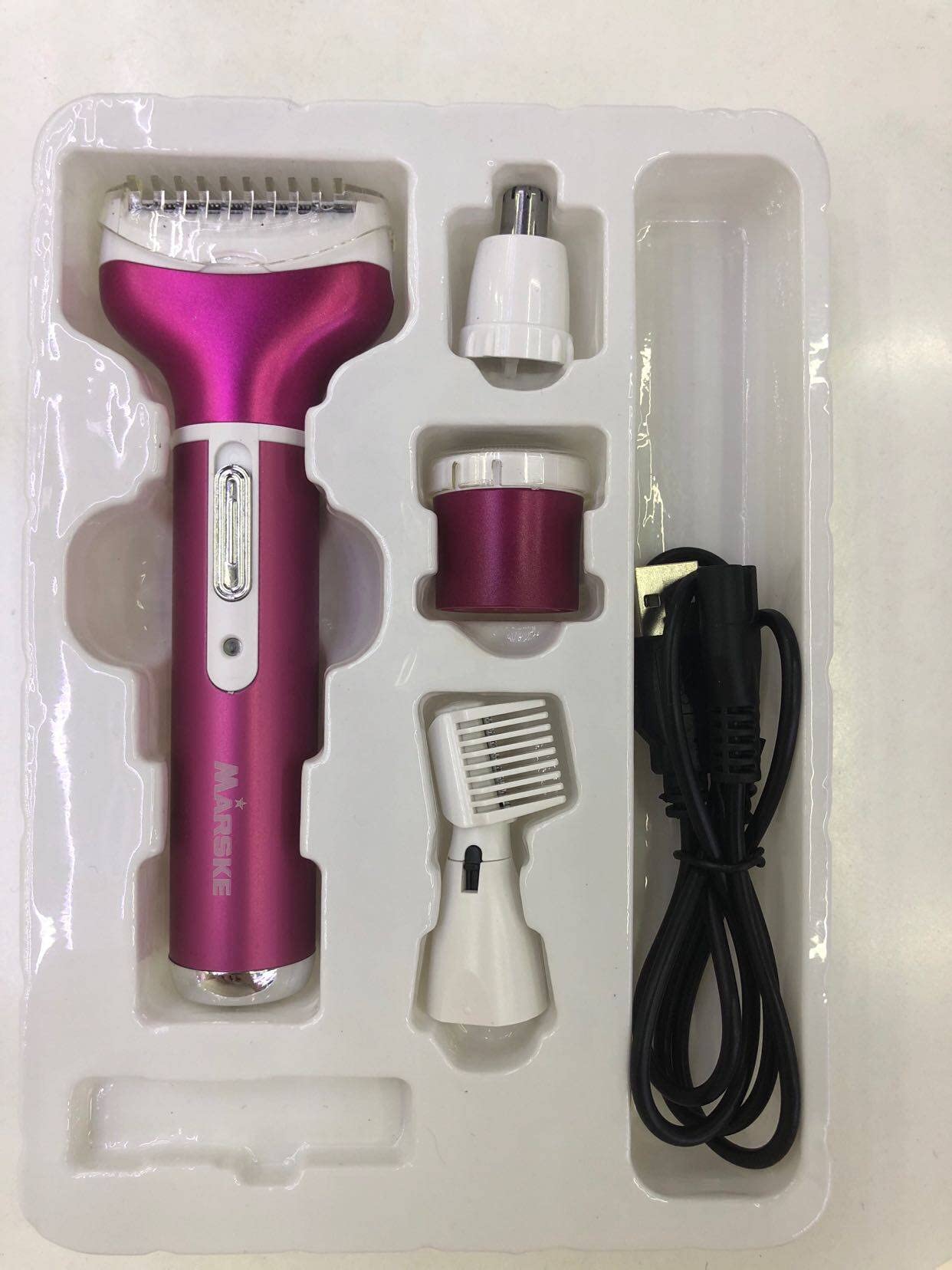 4-in-1 Electric Hair Epilator for Women - USB Rechargeable Hair Removal Device for Body, Legs, Underarms & Bikini Line | Painless & Efficient Hair Removal at Home | Perfect for Travel & Daily Grooming Routine