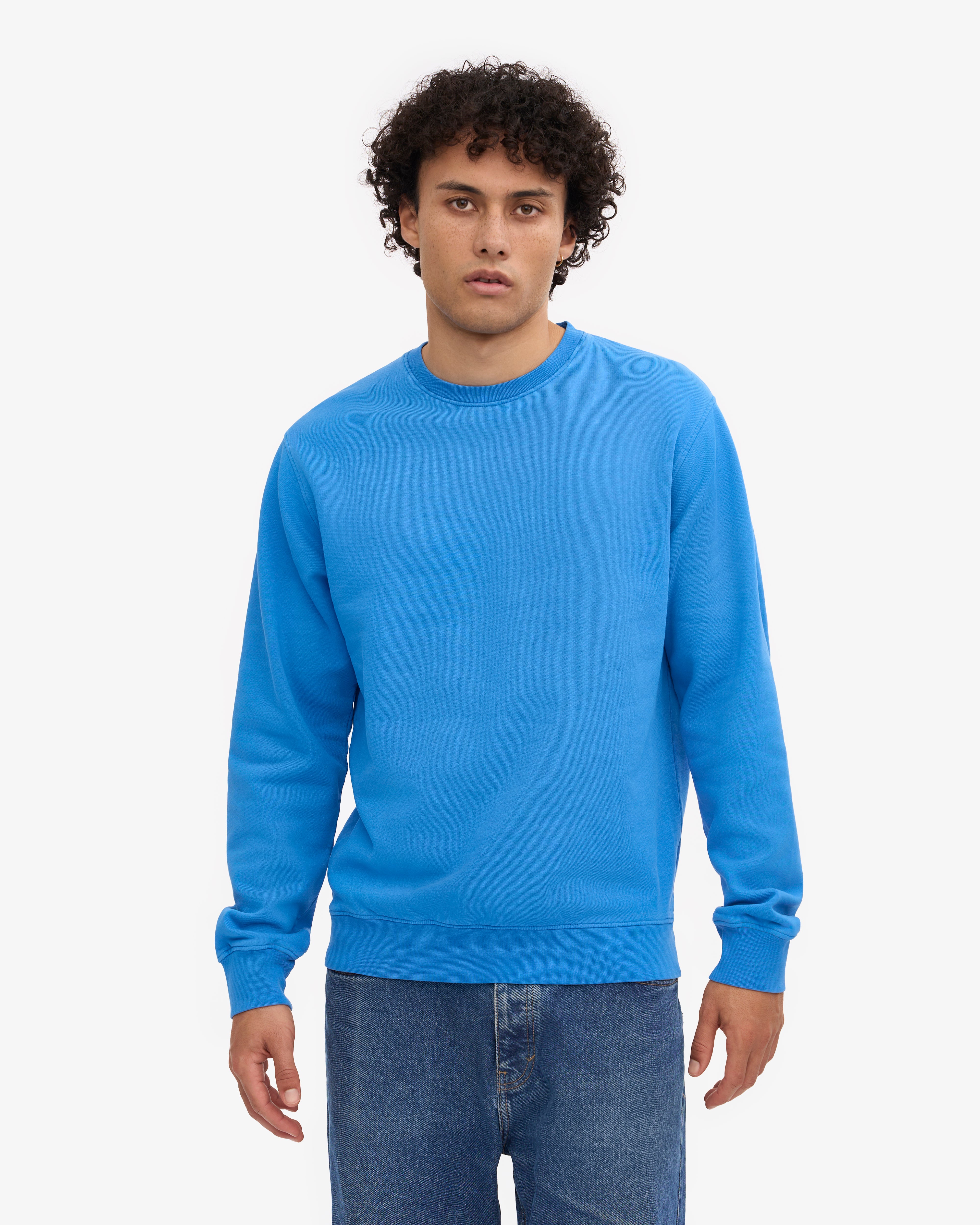 Classic Organic Cotton Crew Neck T-Shirt for Men - Soft & Comfortable Pacific Blue Tee - Perfect for Casual Wear, Gym & Everyday Outfits