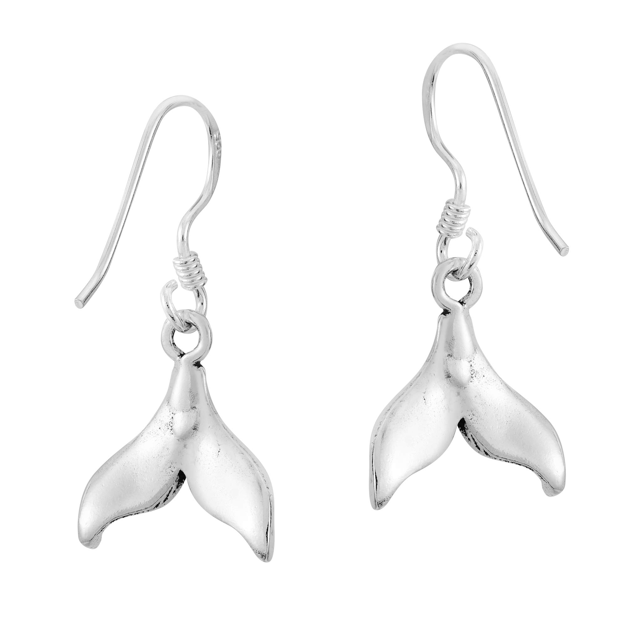 AeraVida .925 Sterling Silver Mermaid Tail Dangle Earrings for Women | Under The Sea Jewelry | Perfect for Beach Parties, Mermaid Themed Events & Gifts