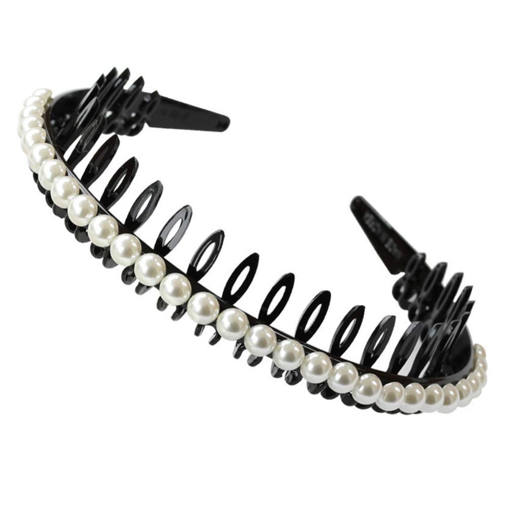 Beaupretty 2-Piece Pearl Hair Hoop Headband Set - Elegant Wedding Hair Accessories for Women, Bridal Hair Jewelry for Ceremony & Party Occasions