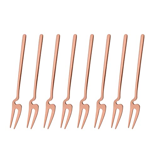 8Pcs Fruit Fork-Rose Gold