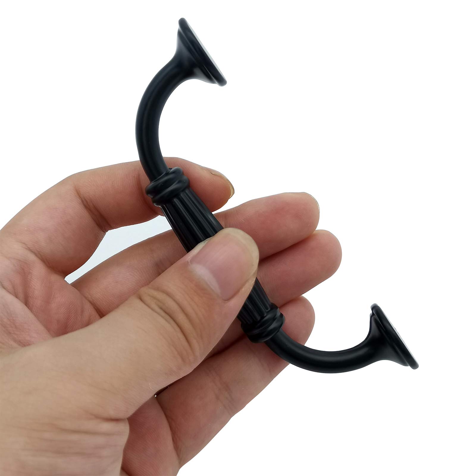 GKYZBB 10-Piece Set 96mm Hole Center Black Rustic Cabinet Handles - Farmhouse Style Kitchen Drawer Pulls for Cabinets, Dressers & Furniture Upgrades