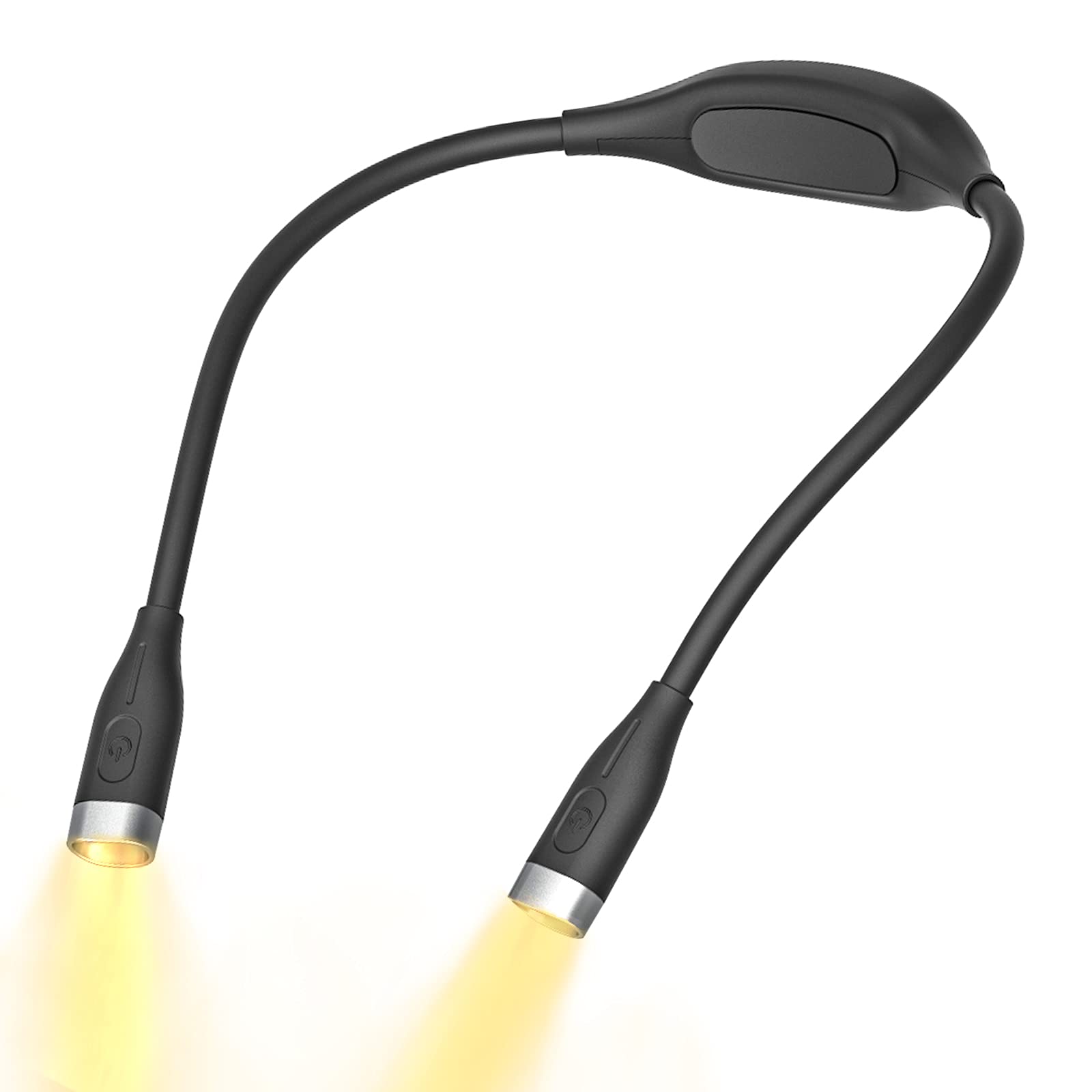 USB-C Rechargeable LED Neck Reading Light - 3 Adjustable Brightness Levels, Hands-Free Flexible Book Light for Reading in Bed, Knitting, Crafts & Repairs | Perfect for Night Reading, Travel & Low Light Workspaces