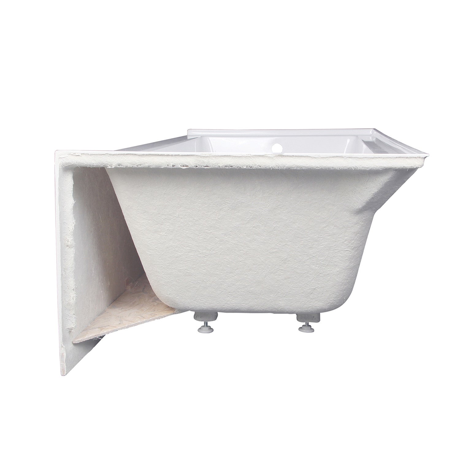 Aqua Eden VTAP663222L 66-Inch Acrylic Rectangular 3-Wall Alcove Bathtub - Left Hand Drain, Glossy White - Perfect for Modern Bathrooms & Spa-Like Retreats